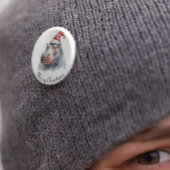 Santa's Little Hippo, op maat Ronde Button 5,7 Cm