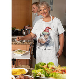 Santa's Little Hippo, op maat Schort