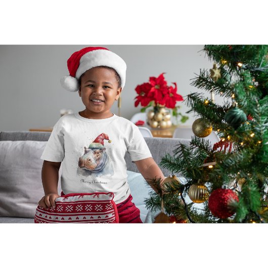 Santa's Little Hippo, op maat T-shirt