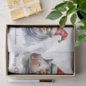 Santa's Little Hippo, op maat Tissuepapier (Geschenk)