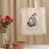 Santa's Little Hippo, op maat Tote Bag