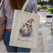 Santa's Little Hippo, op maat Tote Bag