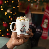 Santa's Little Hippo, op maat Tweekleurige Koffiemok