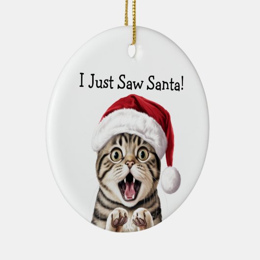 Santa's Little Kitten Helper Cat Ornament (Rechts)