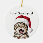 Santa's Little Kitten Helper Cat Ornament (Voorkant)