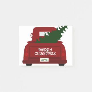 Santa's Little Red KerstTree Truck Post-it® Notes