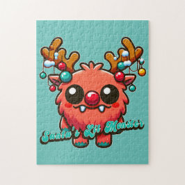 Santa's Little Red Monster Legpuzzel