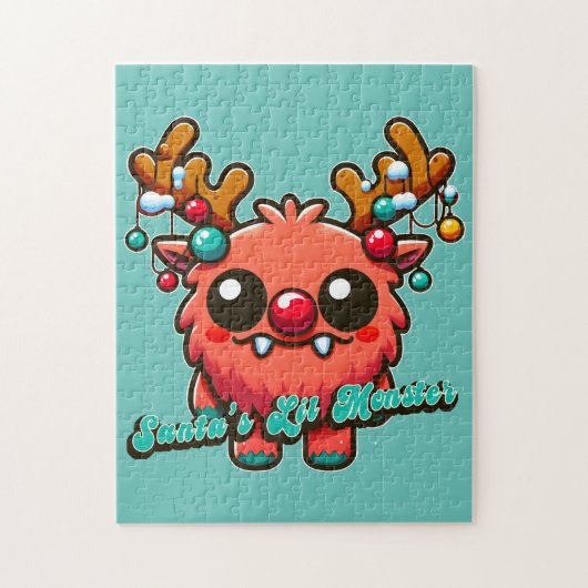 Santa's Little Red Monster Legpuzzel (Verticaal)