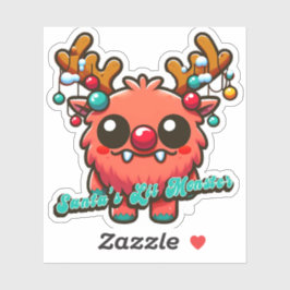 Santa's Little Red Monster Sticker