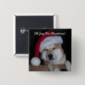 Santa's Little Shiba-Inu Helper Button (Voorkant /achterkant)