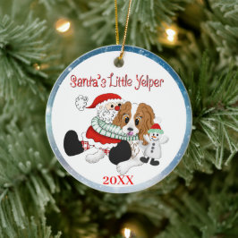 Santa's Little Yelper Cavalier King Charles Cerami Keramisch Ornament