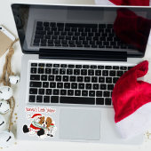 Santa's Little Yelper Cavalier King Charles Sticker