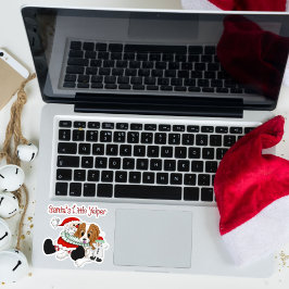 Santa's Little Yelper Cavalier King Charles Sticker