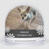 Santa's Little Yelper Dog Sneeuwbol (Achterkant)