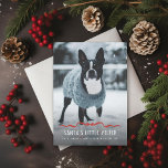 Santa's Little Yelper Schattigee hond Kerstfoto Feestdagenkaart<br><div class="desc">Leuke kerst Doggy woordspeling; perfect voor uw pup; kies een dobbelsteen en papiertype,  voeg indien gewenst een bericht of meer foto's aan de achterkant toe.</div>