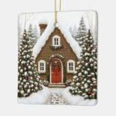 Santa's Lodge Keramisch Ornament (Links)