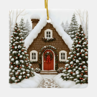Santa's Lodge Keramisch Ornament