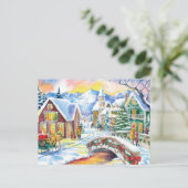 Santa's Lost Button: Een magische kerst Feestdagenkaart (Staand voorkant)