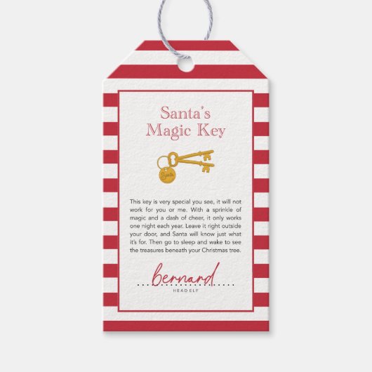 Santas Magic Key Cadeaulabel (Voorkant)