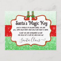 Santa's Magic Key Kerst Elf Note voor kinderen