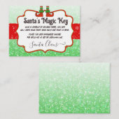 Santa's Magic Key Kerst Elf Note voor kinderen Notitiekaartje (Voorkant / Achterkant)