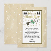 Santa's Magic Key Poem Kaart voor Feestdagen Kerst Notitiekaartje (Voorkant / Achterkant)