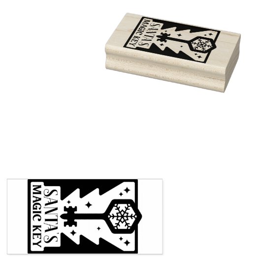 Santa's Magic Key Rubber Stamp Rubberstempel (Gestempeld)