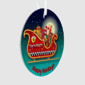 Santa's Magic Xmas Slapigh Ornament (voorkant)