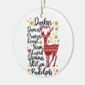Santa's Magical Flying Reindeer Names | Kerstmis Keramisch Ornament (Links)