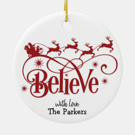 Santa's Magical Flying Reindeer Names | Kerstmis Keramisch Ornament