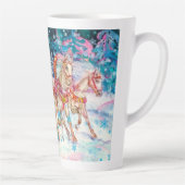 Santa's Magical Horse Sleigh Sneeuwnacht Latte Mok (Rechts)