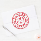 Santa's Mail Ronde Sticker (Envelop)