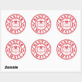 Santa's Mail Ronde Sticker (Vel)
