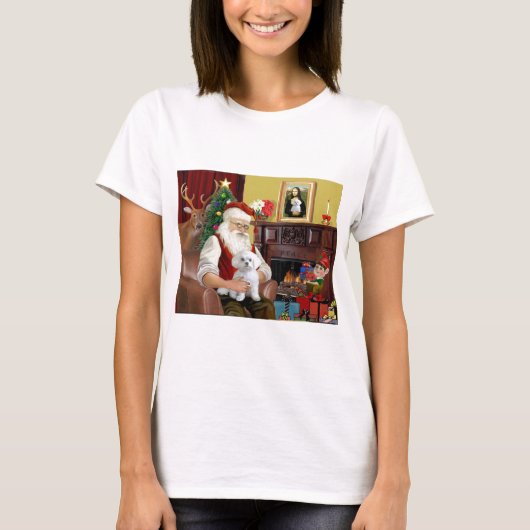 Santa's Maltese T-shirt (Voorkant)