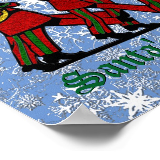 Santa's marchingband poster (Hoek)