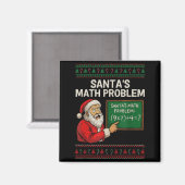 Santa's Math Problem 67 Viral Meme Christmas Ugly  Magneet (Voorkant / Achterkant)