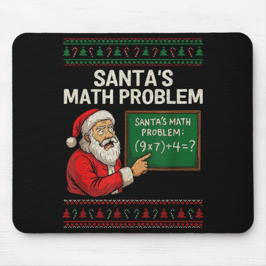Santa's Math Problem 67 Viral Meme Christmas Ugly Muismat (Voorkant)
