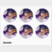Santa's Medewerker van de Maand Ronde Sticker (Vel)