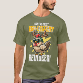 Santa's Meest Ei-cellent Rendier Kerstmis Ontwerp T-shirt