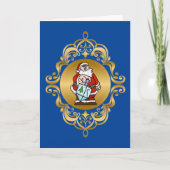 Santa's Mench List Chrismukkah Card Kaart (Voorkant)