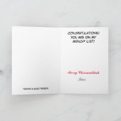 Santa's Mench List Chrismukkah Card Kaart (Binnen)