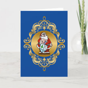 Santa's Mench List Chrismukkah Card Kaart
