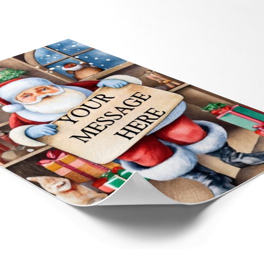 Santa's Message Highlight: Direct uit het noorden Poster (Hoek)