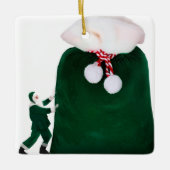 Santa's Met Enorme Gift Sack Ornament (Voorkant)