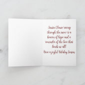 "Santa's Midnight Journey" Feestdagen Kaart (Binnen)