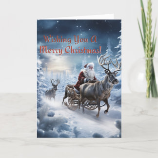 "Santa's Midnight Journey" Feestdagen Kaart