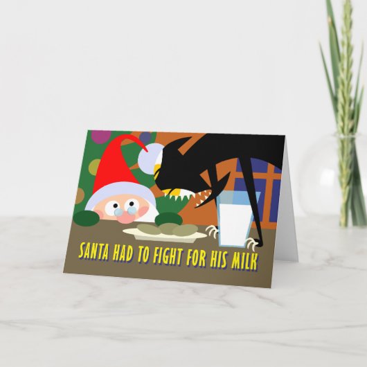Santa's Milk Feestdagen Kaart (Voorkant)