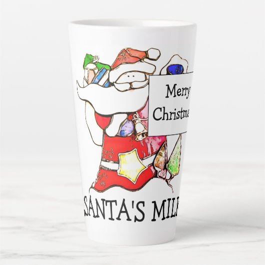 Santa's Milk Latte Mok (Voorkant)