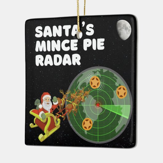 Santa's Mince Pie Radar Keramisch Ornament (Links)