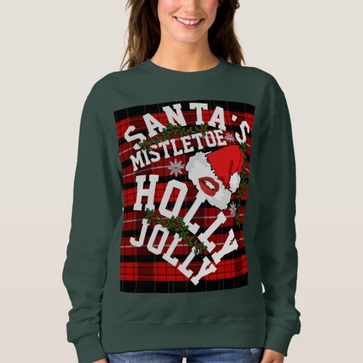 Santa's Mistletoe Holly Jolly Trui (Voorkant)
